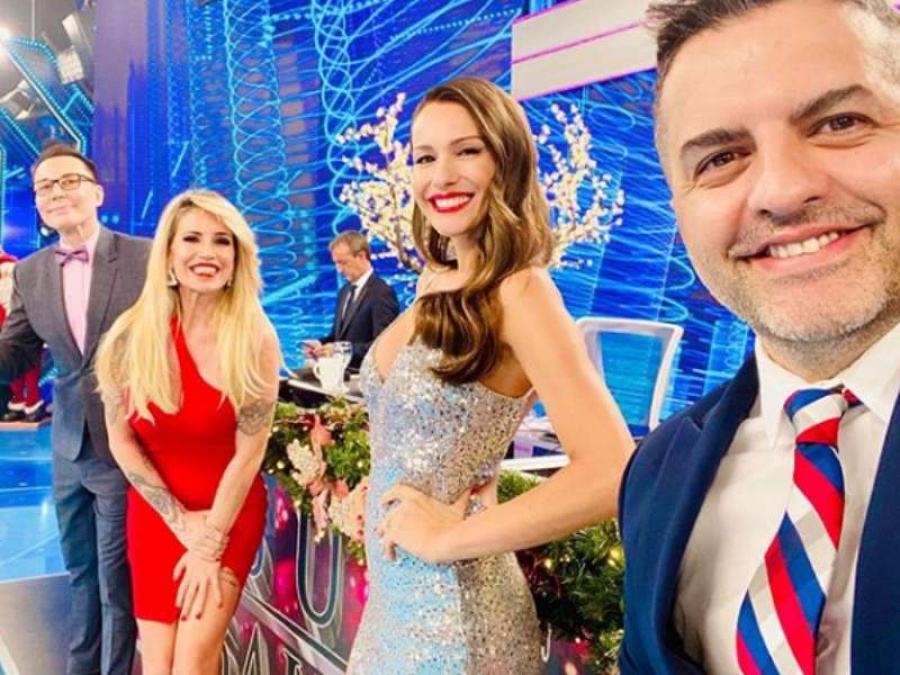 La foto ”buena onda” del jurado y el BAR del Súper Bailando