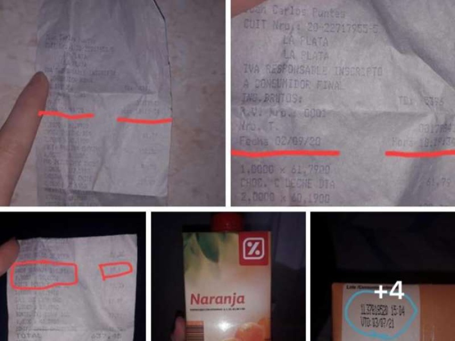 Compró un jugo de naranja marca DÍA y le vino con ”hongos” 