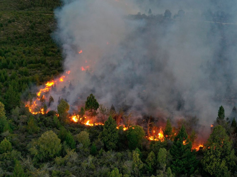 Declaran el estado de emergencia por los incendios en El Bolsón