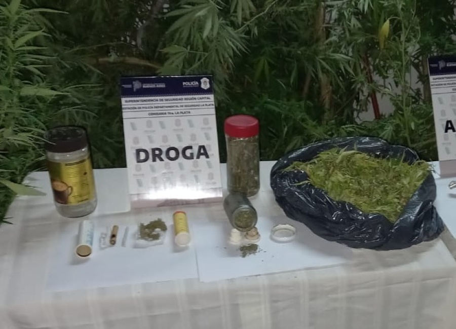 Allanaron a un ladrón de comercios y le incautaron armas y marihuana en La Plata