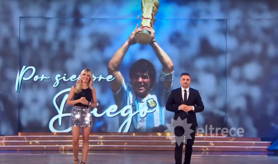 Así homenajearon a Diego Maradona en el Cantando 2020