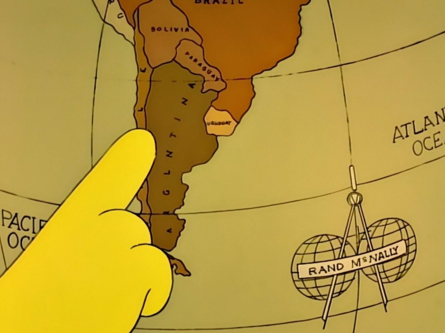 Usuarios de redes sociales publicaron todas las escenas en donde aparece la Argentina en los Simpsons