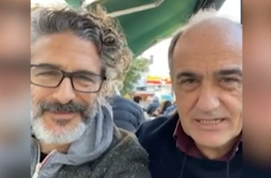 Francesc Orella Pinell, el actor de Merlí y Leo Sbaraglia, juntos en Buenos Aires para grabar ”Santa Evita”