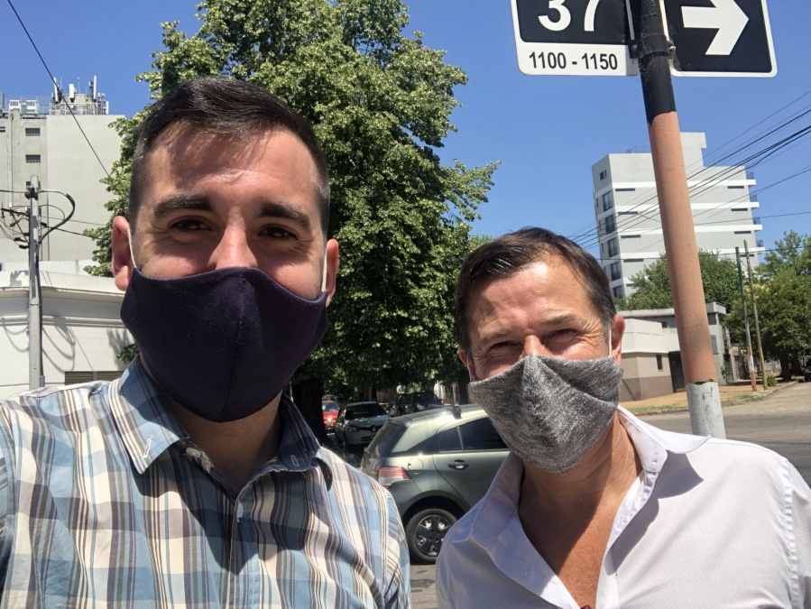 Morzone volvió al ruedo y se mostró con el diputado Lipovetzky