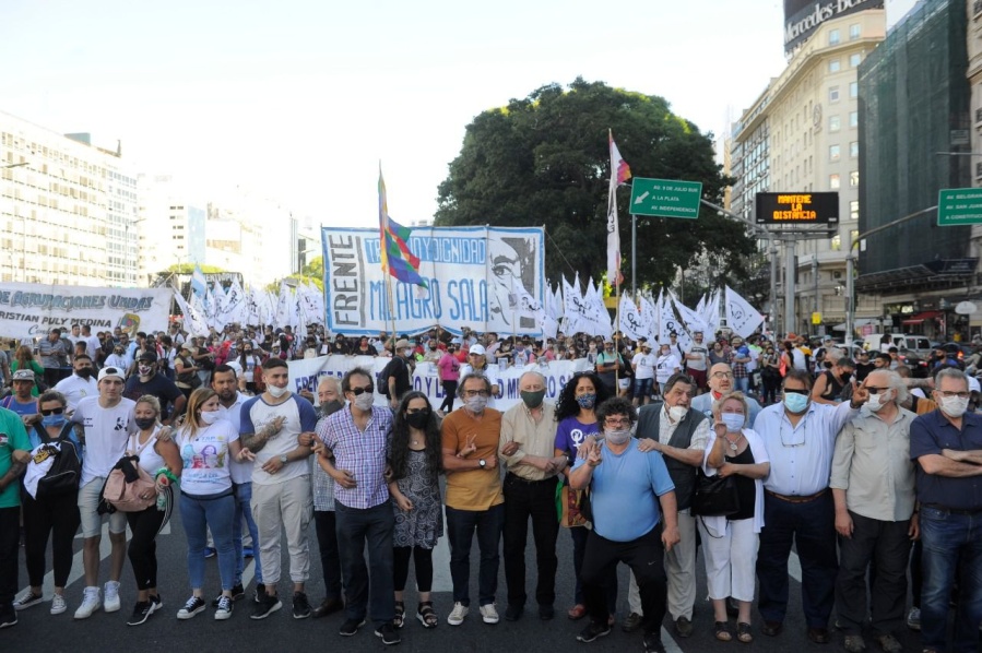 Frente a la Corte Suprema de Justicia, diversas organizaciones exigieron una ”Navidad sin presos políticos”