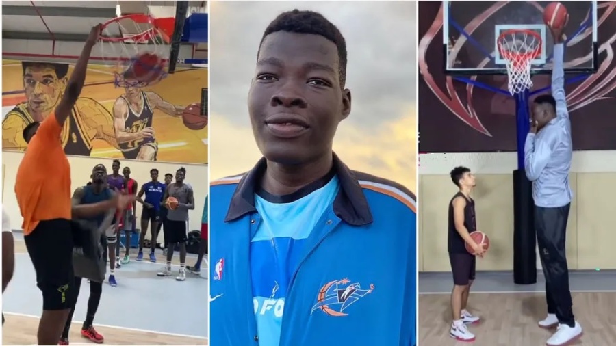 Un basquetbolista de 18 años podría ser el más alto en la historia de la NBA: ”Llega al aro sin saltar”