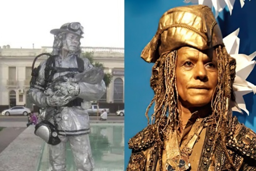 Falleció la primera ”estatua viviente” de Argentina: 'Pupi' y el legado del artista callejero