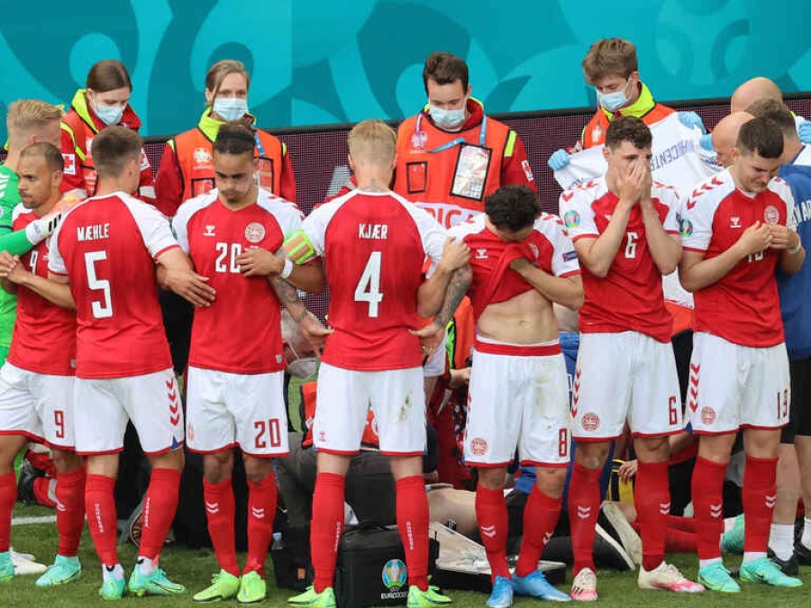 Así está la salud de Eriksen, el futbolista que se desvaneció en pleno partido de Eurocopa