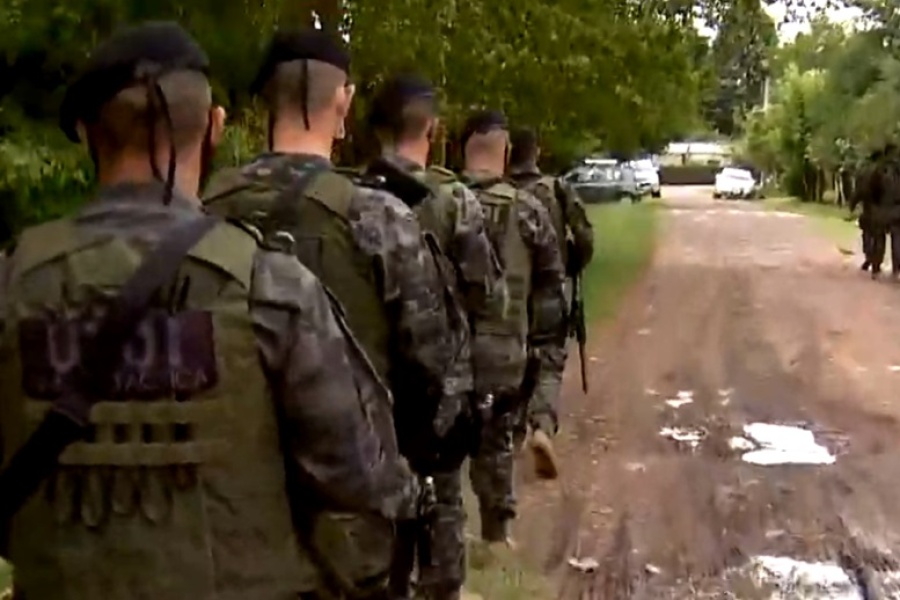 Helicópteros, patrulleros, cientos de efectivos de a pie y hasta perros, en la búsqueda de Maia